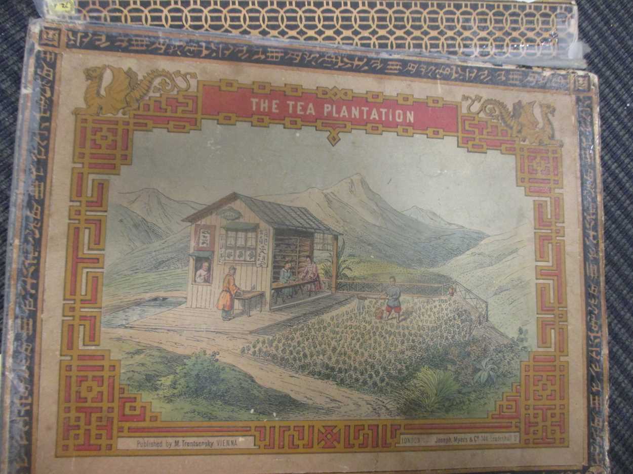 The Tea Plantation game by Joseph Myers & Co, published by Mtrentsensky Vienna and a modern tinplate - Image 3 of 4