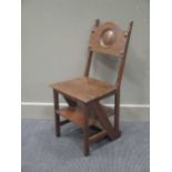 Victorian metamorphic library chair