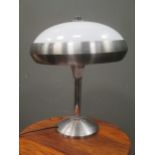 A 20th century chrome table lamp, 45cm high approx