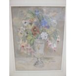 Margaret Fisher Prout, still life of flowers, signed 'Fisher Prout' (lower left), gouache, 43 x