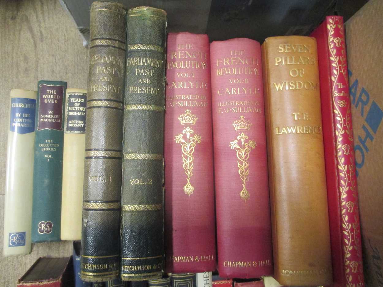 Books, small collection of general literature including Carlyle's French Revolution by Sullivan;