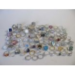 A large collection of mainly silver dress rings, 470.5g gross