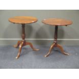 Two George III oak occasional tables, 63 and 66cm high