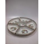 A Herend floral decorated Hors D'oeuvres dish, 37cm diameter