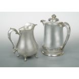 Two American early 20th century silver plated water jugs,