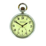 Jaeger Le Coultre - A base metal RAF ground crew military issue open-faced pocket watch,