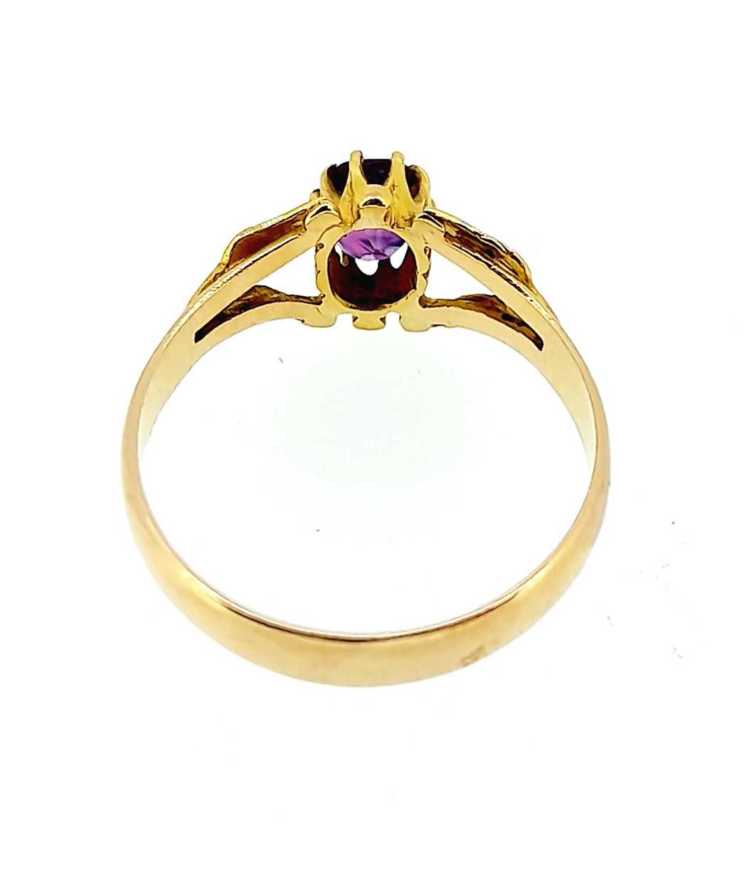 A Victorian 18ct gold and purple sapphire ring, - Image 3 of 4