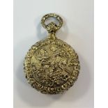 A rare and unusual George IV cast silver gilt novelty vinaigrette by Joseph Wilmore,