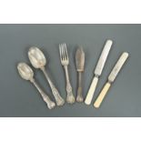 A 35 piece set of George V silver flatware with 36 additions,