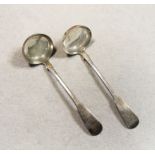 Edinburgh - A pair of George IV silver toddy ladles,