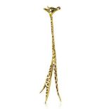 An enamel and diamond novelty giraffe brooch,