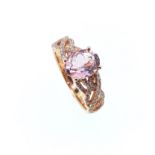 A morganite and diamond dress ring,