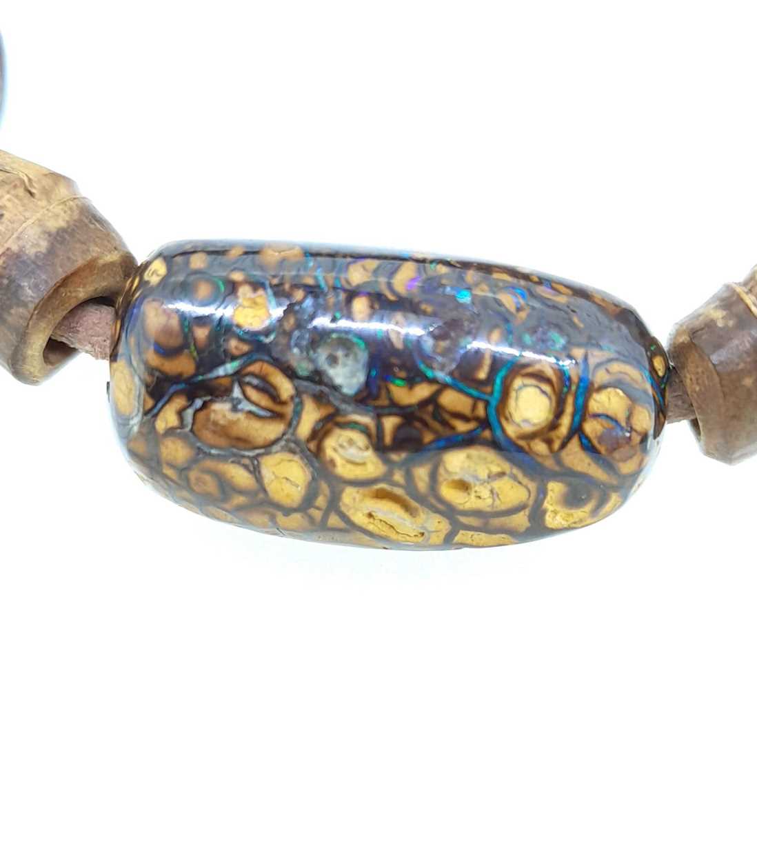 A large necklace of boulder opals, - Image 4 of 5