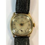 Omega - A gentleman's 9ct gold wristwatch,