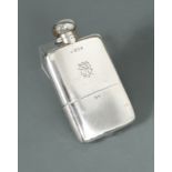 A George V silver hip flask,