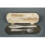 A cased pair of Victorian silver fish servers,