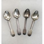 Newcastle - A set of four Victorian silver tablespoons,