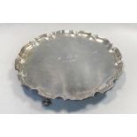 A 20th century silver salver,