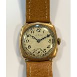 IWC - A gentleman's Swiss 14ct gold wristwatch,