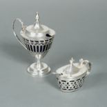 Chester - Two pierced silver mustards,