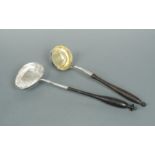 Two continental metalwares silver ladles,