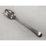 A George III 18th century silver basting spoon by Hester Bateman,