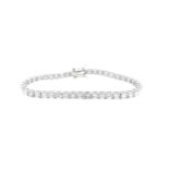 An important 18ct white gold diamond line bracelet,