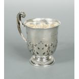 An Edward VII silver christening cup,