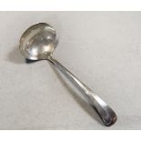 A 20th century silver soup ladle,