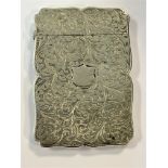 A Victorian silver card case by Nathaniel Mills,