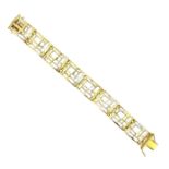 A 9ct gold lattice style bracelet,