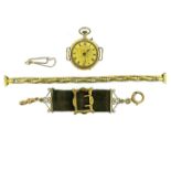 Unsigned - A lady's 9ct gold 'transition' watch,