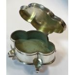 An Edward VII silver trinket or ring box,