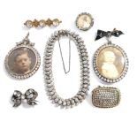A selection of early 20th century paste jewellery,