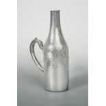 A vintage silver plated bottle holder and pourer,