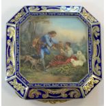 An Austrian metalwares silver and enamel travelling compact,