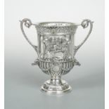 An Edward VII silver two handled trophy,