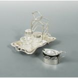 Two items of Edward VII silver Art Nouveau condiments,