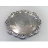 A George VI silver tray,