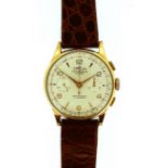 Chronographe Suisse – A gentleman’s Swiss 18ct gold chronograph wristwatch,