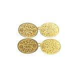 A pair of Edwardian 15ct gold cufflinks,