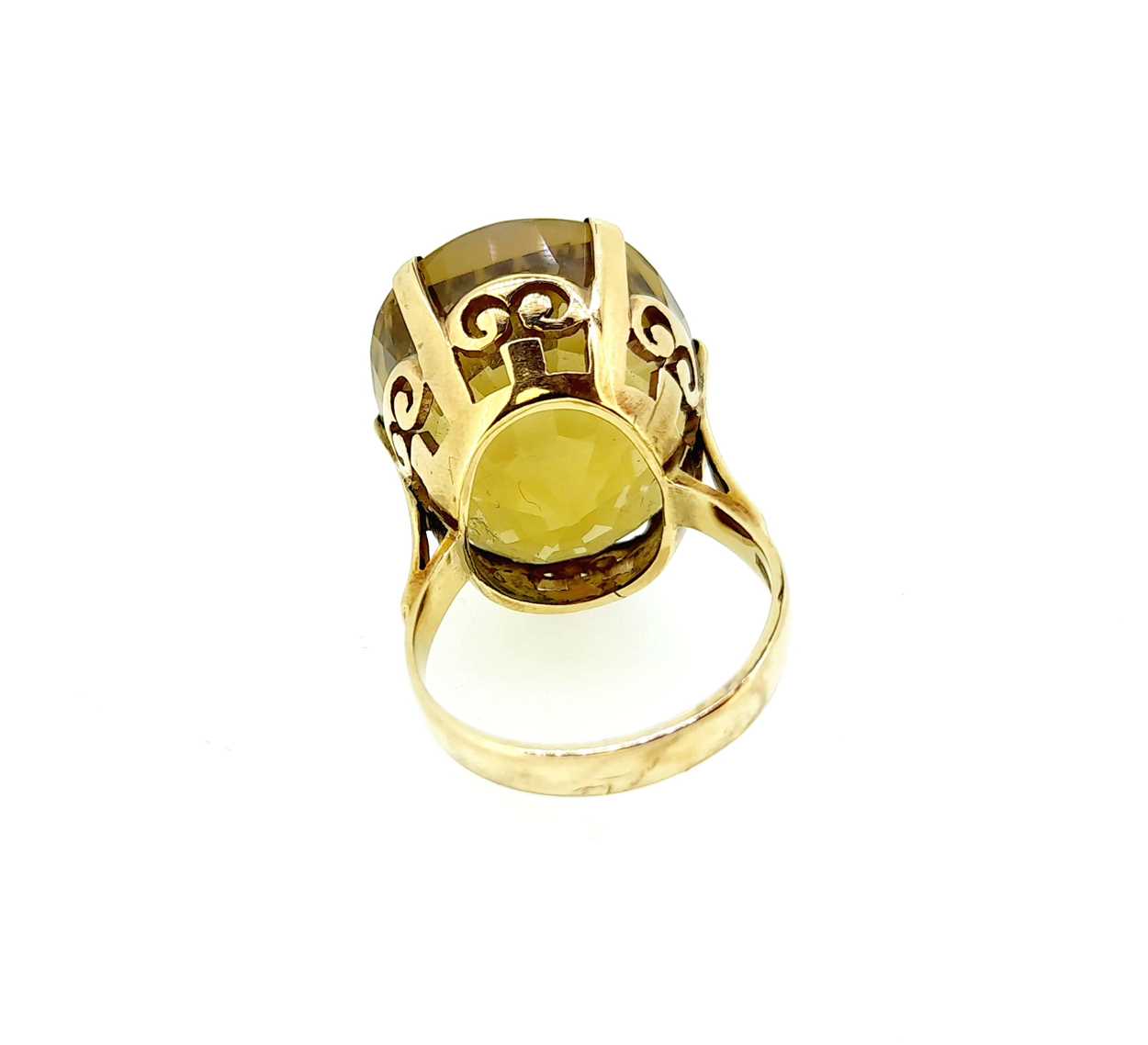 A large single stone citrine dress ring, - Image 3 of 3
