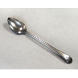 A George III 18th century silver basting spoon by Peter and Ann Bateman,