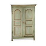 A French painted cupboard, 19th century,