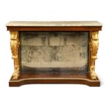 A Regency rosewood console table,