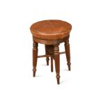 A Regency mahogany piano stool,