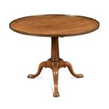 A George III mahogany circular tilt top supper table,