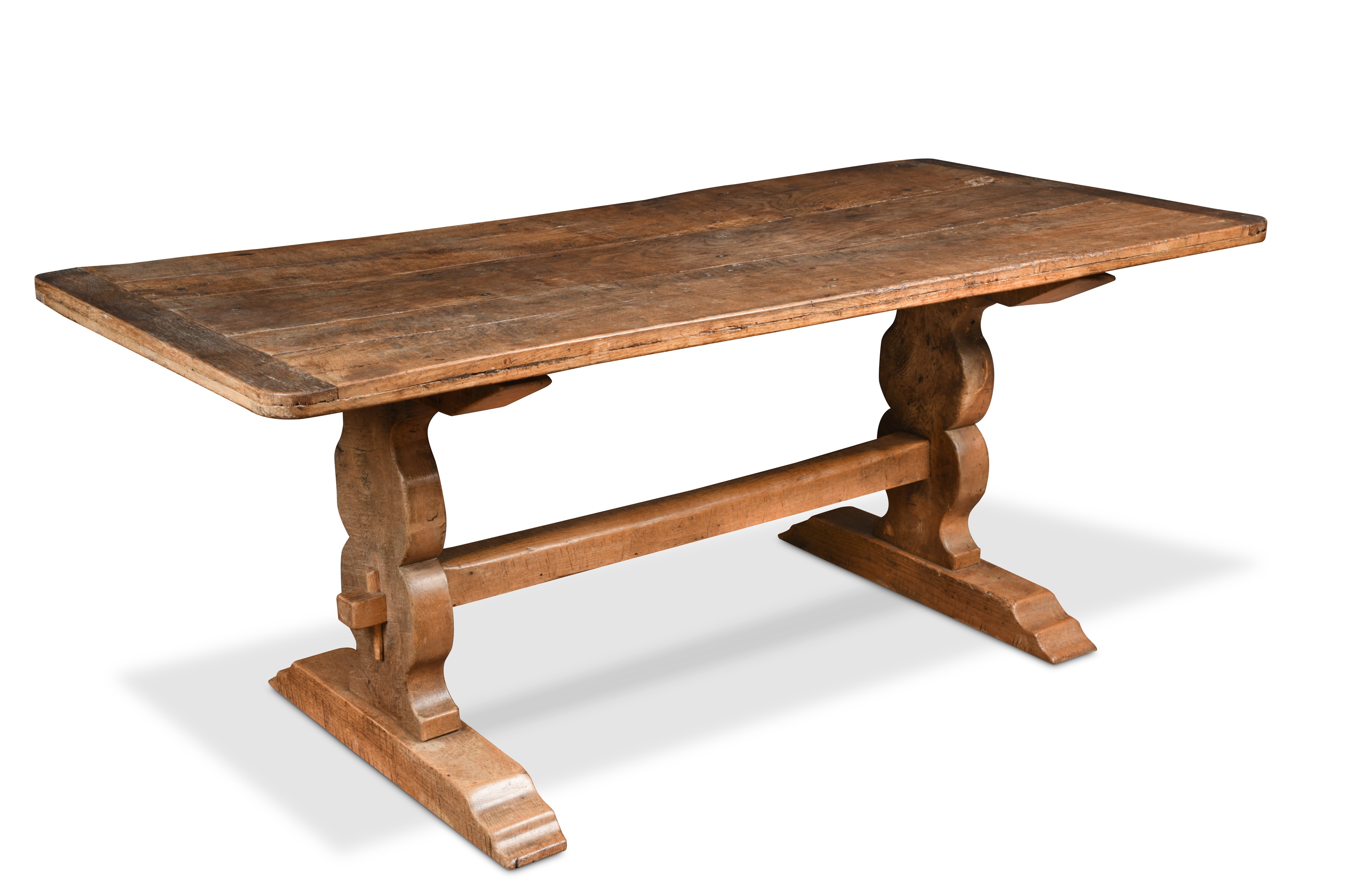 An oak refectory table,