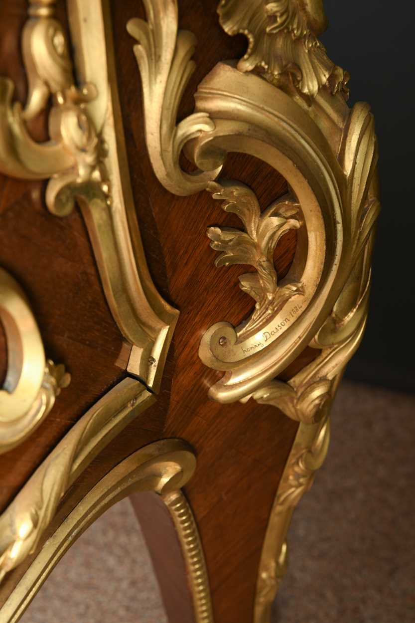 A Louis XV style ormolu mounted kingwood commode by Henry Dasson, - Image 3 of 12