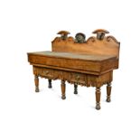 A French fruitwood and pine butcher's table, possibly from the Rhone Valley, 19th century,